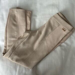 Marc New York Cream Ponte Leggings with Textured Side Panels